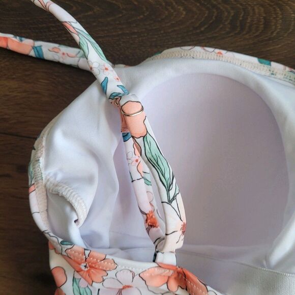 Womens Floral Sz S One Piece Swimsuit Tummy Control Ruched Eomenie New No Tags - Picture 10 of 12